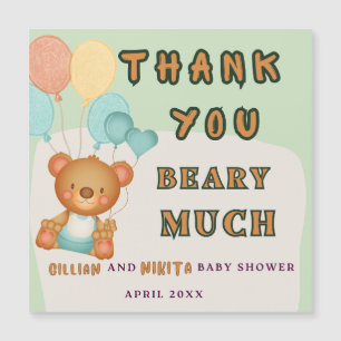 Danke Baby Shower Magnetkarte