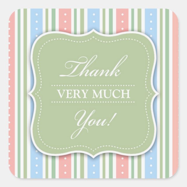 Danke, Baby Shower Sticker (Vorderseite)