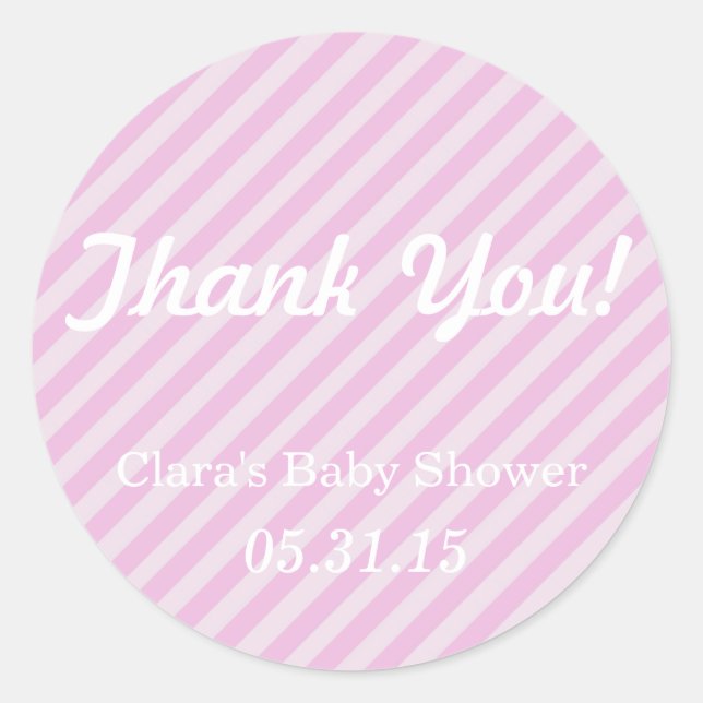 Danke, Baby Shower Stickers (Vorderseite)