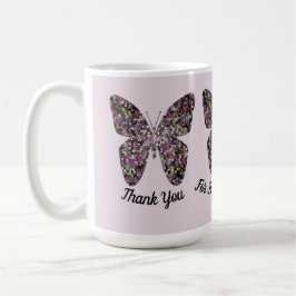 Danke Babysitter Mosaic Butterfly Wertschätzung Kaffeetasse