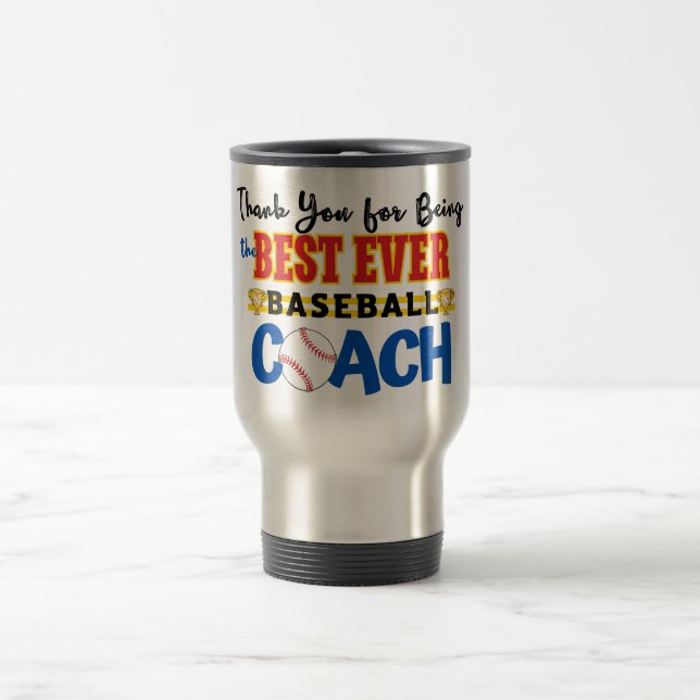 Danke Baseball Coach Reisebecher (Mittel)