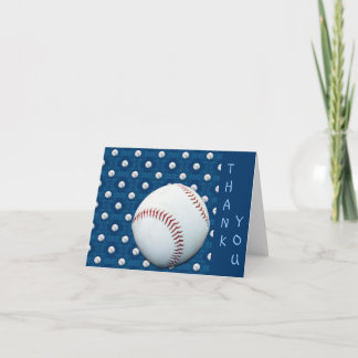 Danke Baseball Motif Mitteilungskarten