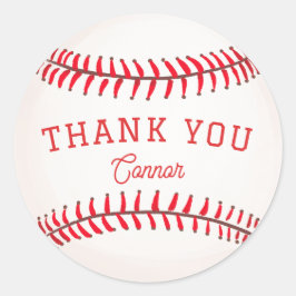 Danke Baseball Runder Aufkleber