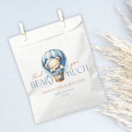 "Danke Beary Much Blue Hot Air Ballon Geschenktütchen