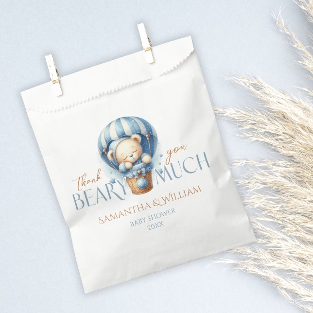 "Danke Beary Much Blue Hot Air Ballon Geschenktütchen (Von Creator hochgeladen)