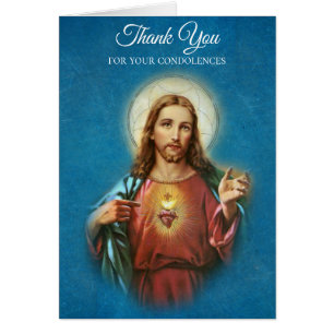 Danke Beileid-Beileids-heiliges Herz Jesus