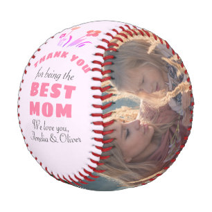 Danke beste Mama rosa Blume Muttertag Foto Baseball