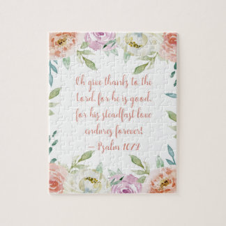 Danke Bible Verse Girl Wasserfarben Flora