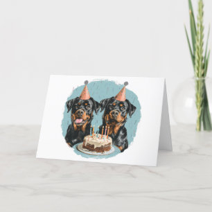 Danke, Birthday Rottweiler Hunde Dankeskarte