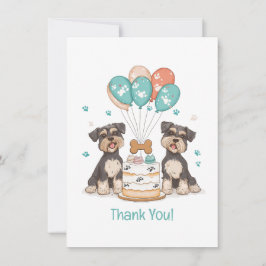 Danke, Birthday Schnauzer Hunde Dankeskarte