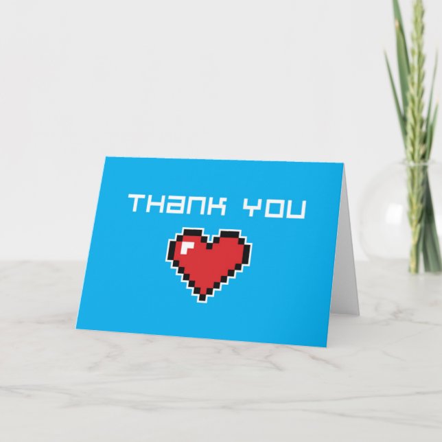 Danke, - Bit 8 zu kardieren Dankeskarte (Vorderseite)