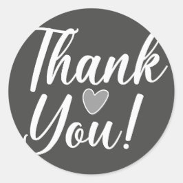 Danke, Black Runder Aufkleber