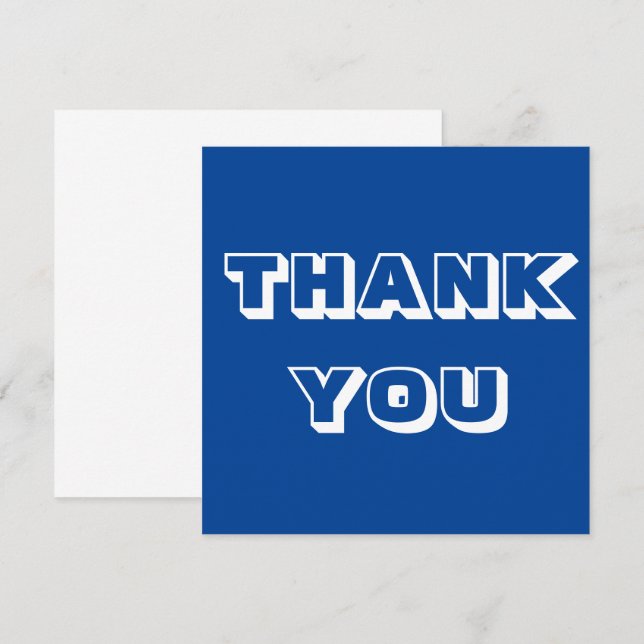 Danke, blau weiß karte (Vorne/Hinten)