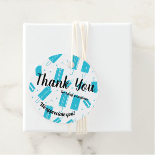 Danke - Blue Popsicles Geschenkanhänger
