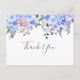 Danke Blue Postkarte