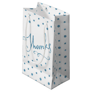 Danke Blue Sparkle Serif Text Vielen Dank  Kleine Geschenktüte