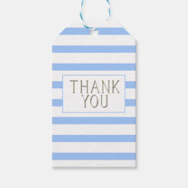 Danke Blue Striped Baby Boy Geschenkanhänger