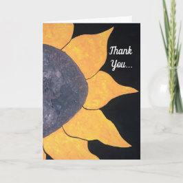 Danke, Blume, die Gelb braun gemalt hat Karte