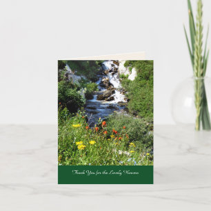 Danke, Blume, Wasserfall, Wildblumen, Blumenkohl Dankeskarte