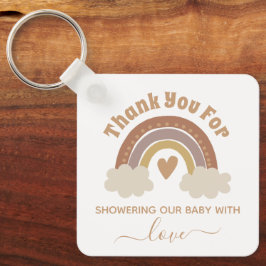 Danke Boho Regenbogen Babydusche modern chic Schlüsselanhänger