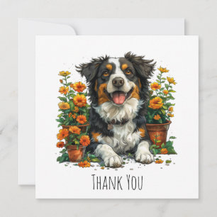 Danke Border Collie in Blume