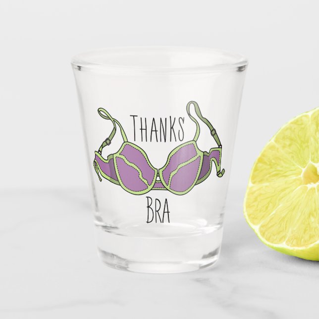 Danke Bra Schnapsglas (Vorderseite)