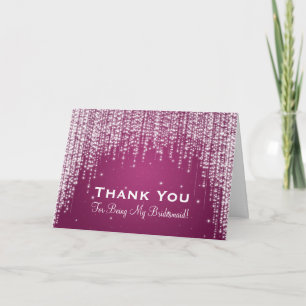 Danke Brautjungfer Nacht Dazzle Berry Pink