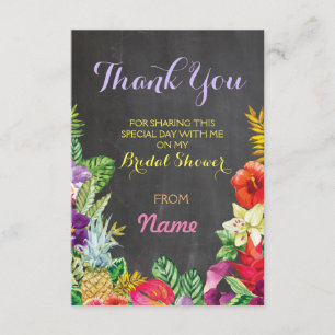 Danke Brautparty Chalk Aloha Luau Cards Einladung
