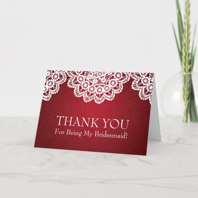 Danke Bridesmaid Vintag Lace Red (Vorderseite)