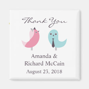 Danke Bridge and Groom Birds Magnet