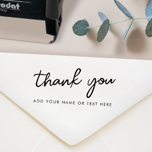 Danke Briefmarke Minimale Typografie dank Gummistempel