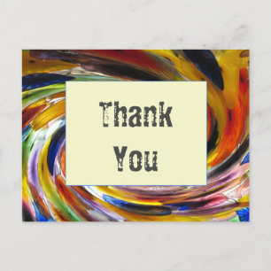 Danke Bunte Tie-Dye-Wirbel Würdigung Postkarte