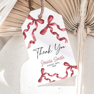 Danke Burgundbogen-Geschenk-Anhänger Geschenkanhänger