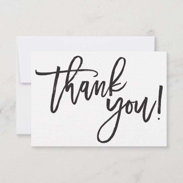 Danke, Calligrafy Card Dankeskarte (Vorderseite)