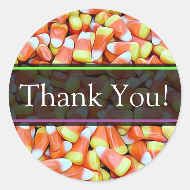 Danke, Candy Corn Halloween Stickers (Vorderseite)