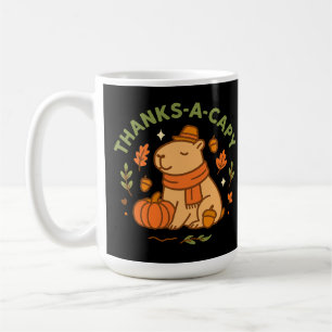Danke-Capy Süße Capybara Thanksgiving Retro Kaffeetasse