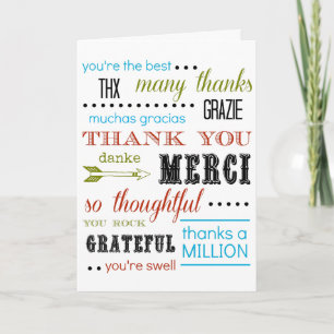 Danke Card - vielen Dank Karte