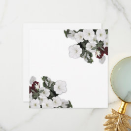 Danke, Card White Petunia Dankeskarte