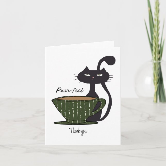 Danke, Cat Dankeskarte (Vorderseite)