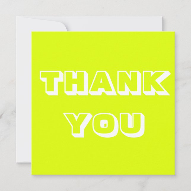 Danke, chartreuse white karte (Vorderseite)