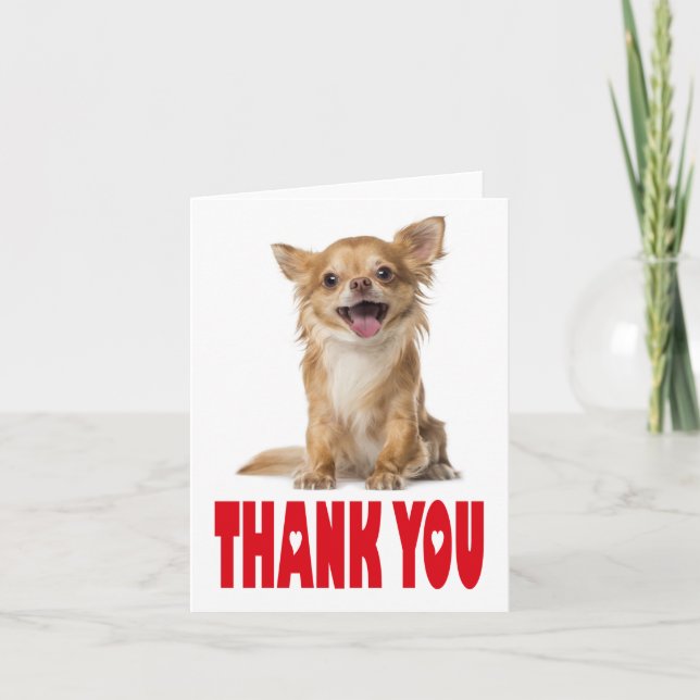 Danke Chihuahua Welpe Hund Blank Notecard (Vorderseite)