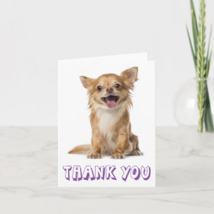 Danke Chihuahua-Welpen-Hund Leer Notizkarte