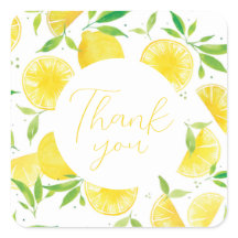 Danke Citrus Lemon Babyaufkleber