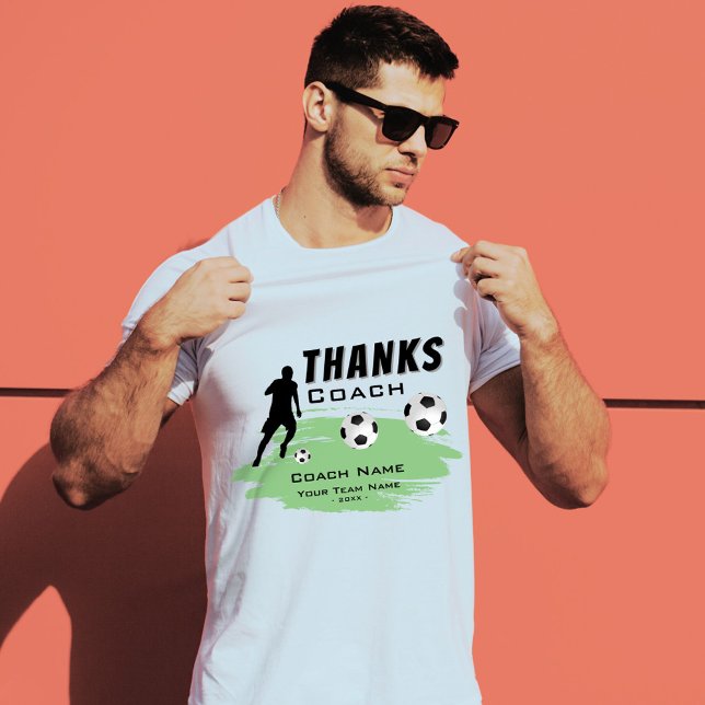 Danke Coach Football Soccer Spieler Danke T-Shirt (Von Creator hochgeladen)