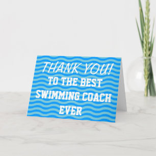Danke, Coach   Schwimmkarten Dankeskarte