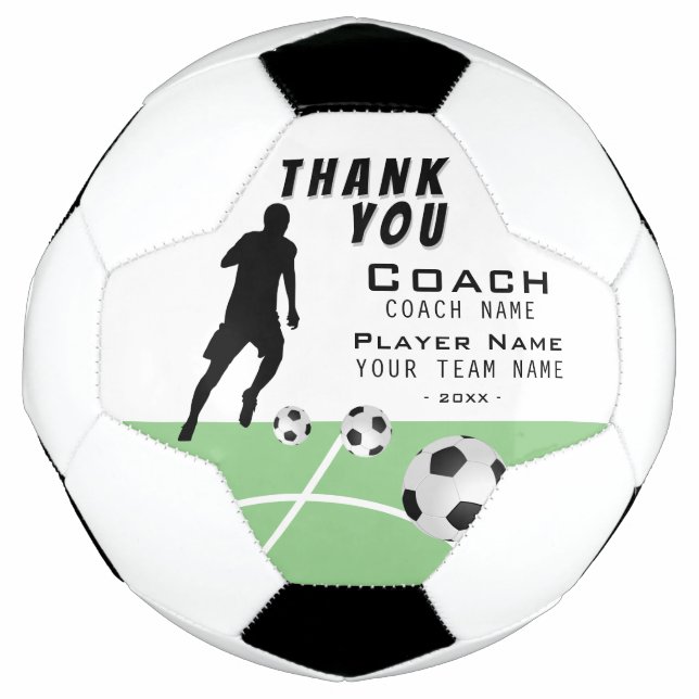 Danke Coach Soccer Player Vielen Dank Fußball (Vorderseite)