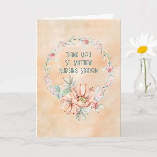 Danke Covid Heroes Watercolor Cactus Karte (Kleine Pflanze)