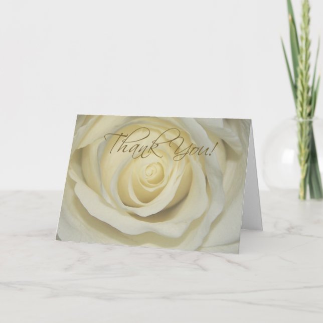 Danke, Cream Rose Cards Dankeskarte (Vorderseite)