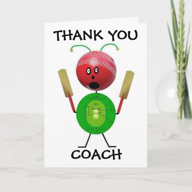 Danke, Curling Coach Dankeskarte (Vorderseite)