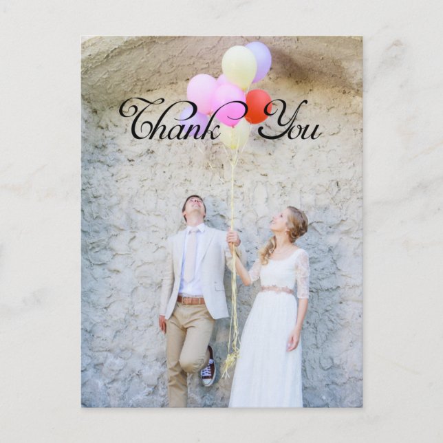 Danke, Custom Foto Postkarte (Vorderseite)